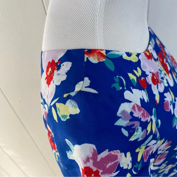 Yumi Kim Blue Floral Shift Dress Size Medium Exposed Zip Love Potion Mini #DR710 - Picture 11 of 15